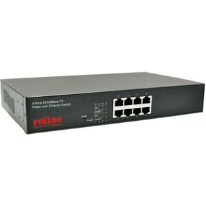 Roline PoE Fast Ethernet Switch, 8 Ports, schwarz