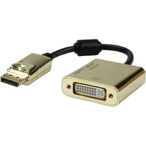 Roline Gold 4K Video-Adapter, 0.15m, DP male / DVI-D Dual female