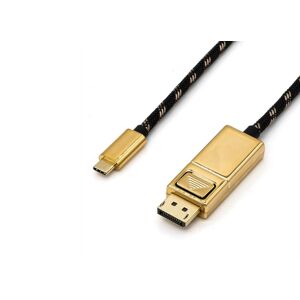 Roline Gold Video-Adapterkabel, 2m, 4K, USB C m. / DisplayPort m.