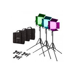 Walimex pro Rainbow 100W LED Flächenleuchten Set 3