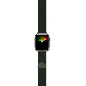 Apple Watch (42/44/SE/45/46/49mm) Epico Milanese Rustfri Stål Rem - Dark Green