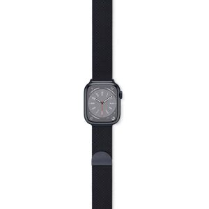 Apple Watch (42/44/SE/45/46/49mm) Epico Milanese Rustfri Stål Rem - Midnight