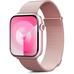 Apple Watch (38/40/SE/41/42mm) Epico Milanese+ (Plus) Rustfri Stål Rem - Rose Gold