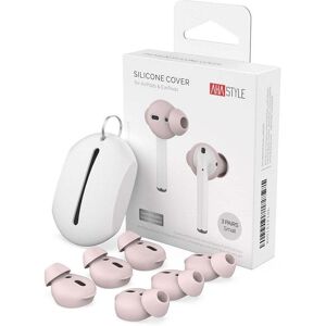 MOBILCOVERS.DK Apple AirPods (1. & 2. Gen) Ørepuder 3 Sæt m. Opbevaringsetui - Str. S - Lyserød