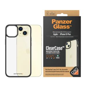 iPhone 15 Plus Cover PanzerGlass D3O Bio ClearCase - Sort Kant