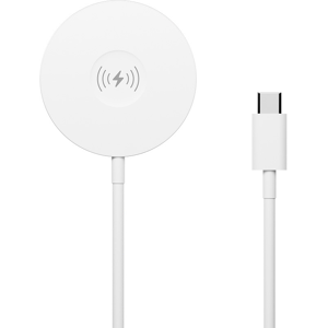 Forever MAWC-400 3-i-1 Magnetisk Trådløs Oplader - 15W - USB-C - MagSafe Kompatibel - Hvid