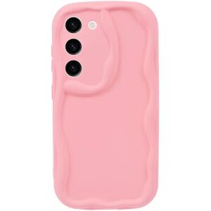 MOBILCOVERS.DK Samsung Galaxy S23 Fleksibelt Plastik Cover m. Bølget Kanter - Pink