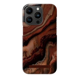 Ideal Of Sweden iPhone 14 Pro Fashion Case - MagSafe Kompatibel - Dark Amber Marble