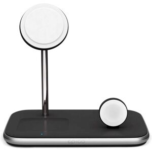 Epico 3-i-1 15W Trådløs Oplader - MagSafe Kompatibel - Hvid / Sort