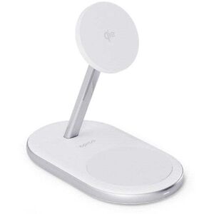 Epico UltraBase EX40 Qi2 2-i-1 Mag+ Trådløs Oplader - MagSafe Kompatibel - Hvid