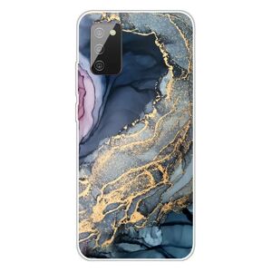 MOBILCOVERS.DK Samsung Galaxy A02s Fleksibel Plastik Cover - Flowing Ink Gold Print