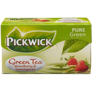 Pickwick Grøn Te M. Jordbær & Citrongræs, 20 Breve