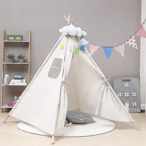 X Stor tipi Bomuld Canvas Telt Play House