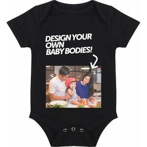 Design dit eget Baby Body 3-6 Måneder Sort