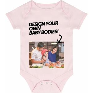 Design dit eget Baby Body 6-12 Måneder Lysrosa