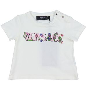 Versace T-Shirt - Hvid/rosa M. Blomster - Versace - 12-18 Mdr - T-Shirt