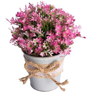 Home-tex Kunstig Campanula Blomst - Højde 21 cm - Flotte pink blomster - Kunstig potteplante