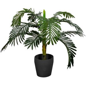 Home-tex Kunstig Encephalartos Plante - Højde 110 cm - 1 stammet med grønne blade - Kunstig gulvplante