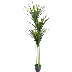 Home-tex Kunstig 3 stammet palme 160cm høj - Dracaena Marginata palme