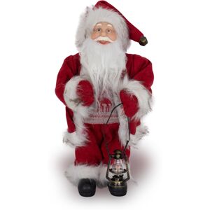 Home-tex Julemand 30 cm - Med lanterne og bjælde - Julepynt til hjemmet