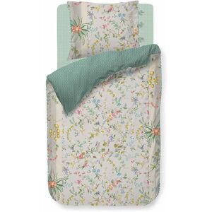 Pip Studio Blomstret sengetøj - 140x200 cm - Petites Fleurs Khaki - Sengelinned med dobbeltsidet design - 100% bomuld