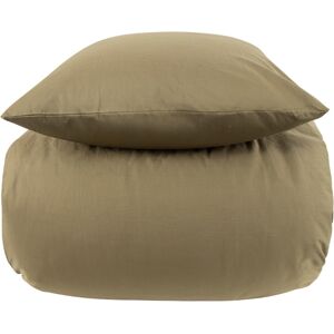 Nordstrand Home Stonewashed dobbelt sengetøj 200x220 cm - 100% Enzymvasket bomuld - Firm green - sengesæt