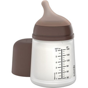 Suavinéx Zero Zero Baby Bottle Anti-Colic with Silicone Teat 180mL Deep M: Medium Flow