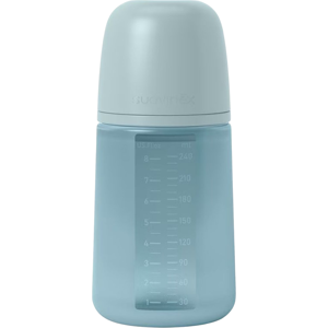 Suavinéx Colour Essence Baby Bottle Silicone SX Pro Teat 240mL Blue M: Medium Flow
