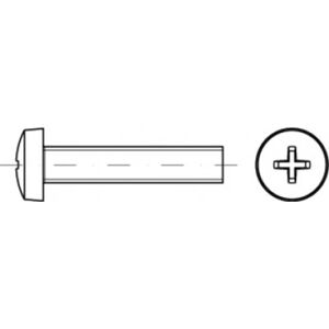 TOOLCRAFT TO-5431272 Linsecylinderskruer M3 16 mm Krydskærv Philips 2000 stk