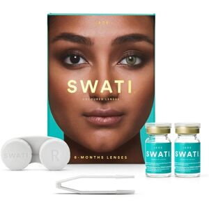 Swati farvede 6-måneders linser Jade 1 par