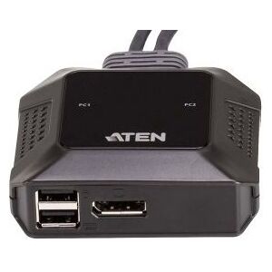 Aten 4k Displayport Kvm Switch - 2 Vejs - Usb-C