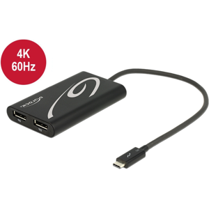 Delock Thunderbolt 3 Til 2 X Displayport Adapter - 4k - 60 Hz