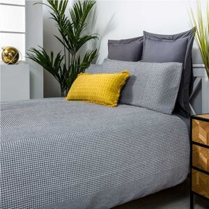 Cotton Artean Funda Nordica Nido de Abeja algodón poliéster gris 260x240 Cama 180