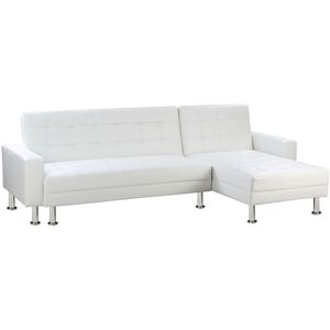 HABITAT ET JARDIN Sofá esquinero convertible y reversible Theo - 4 plazas - Blanco