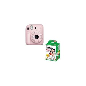 Fujifilm instax mini 12 Rosa Pack cámara + Papel foto