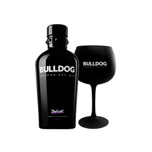 Inglaterra Bulldog London Dry Gin con Copa Negra