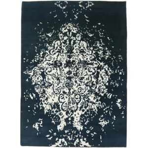 Nain Trading Alfombra Amazona242x172 Gris Oscuro/Azul Oscuro (Índia, Lã / Seda De Bambu, Mão-atada)