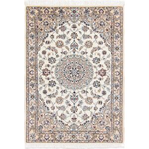 Nain Trading Alfombra Oriental Nain 6La 112x80 Gris/Beige (Lana / Seda, Persia/Irán, Anudado a mano)