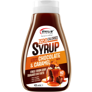 Genius Nutrition Sirope sin calorías - chocolate y caramelo, 425 ml