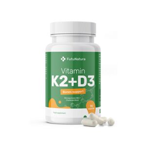 FutuNatura Vitamina K2 + D3 - para los huesos, 90 cápsulas