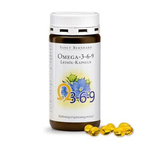Sanct Bernhard Omega 3-6-9 con aceite de linaza, 180 cápsulas