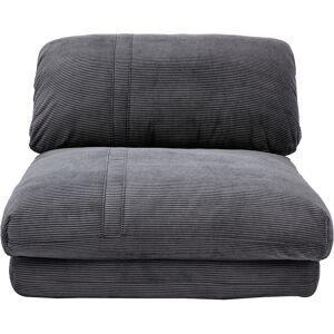 Miliboo Sillón cama de 1 plaza pana gris oscuro SPENCER