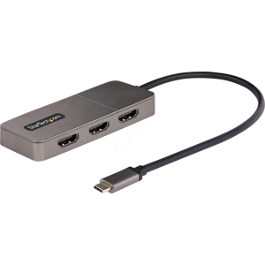 STARTECH.COM ST MST14CD123HD - Adaptador de conector USB C a 3 HDMI, 4K.