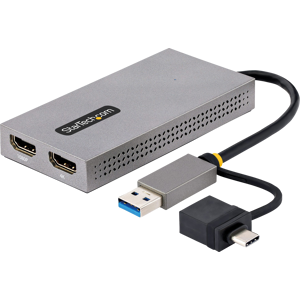 STARTECH.COM ST 107B-USB - Adaptador USB, USB a/C > 2 HDMI
