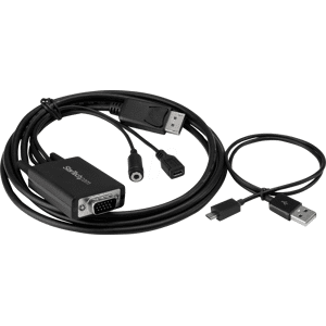 STARTECH.COM ST DP2VGAAMM2M - Cable adaptador DP a VGA de 2m con audio