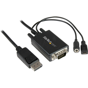 STARTECH.COM ST DP2VGAAMM3M - Cable, DP macho > VGA macho, audio, 3,0 m..