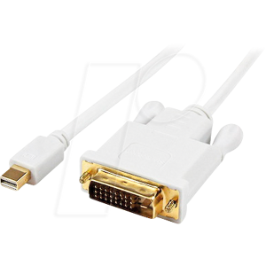 STARTECH.COM ST MDP2DVIMM3WS - Mini cable de enchufe DP > enchufe DVI, 0,9 m