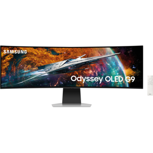 SAMSUNG SM S49CG954SU - Monitor curvado de 124 cm, QD-OLED, USB, altavoz, plata