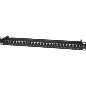 INTELLINET INT 513487 - Panel de conexiones, 24 puertos, Cat5e, 1U.