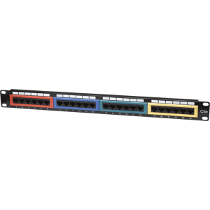INTELLINET INT 513678 - Panel de conexiones, 24 puertos, Cat5e, 1U.